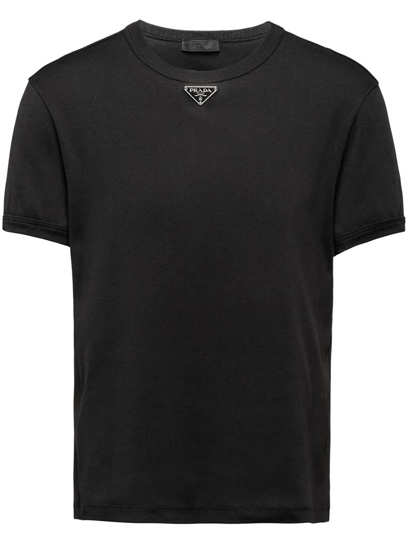 Prada Triangle-logo cotton T-shirt