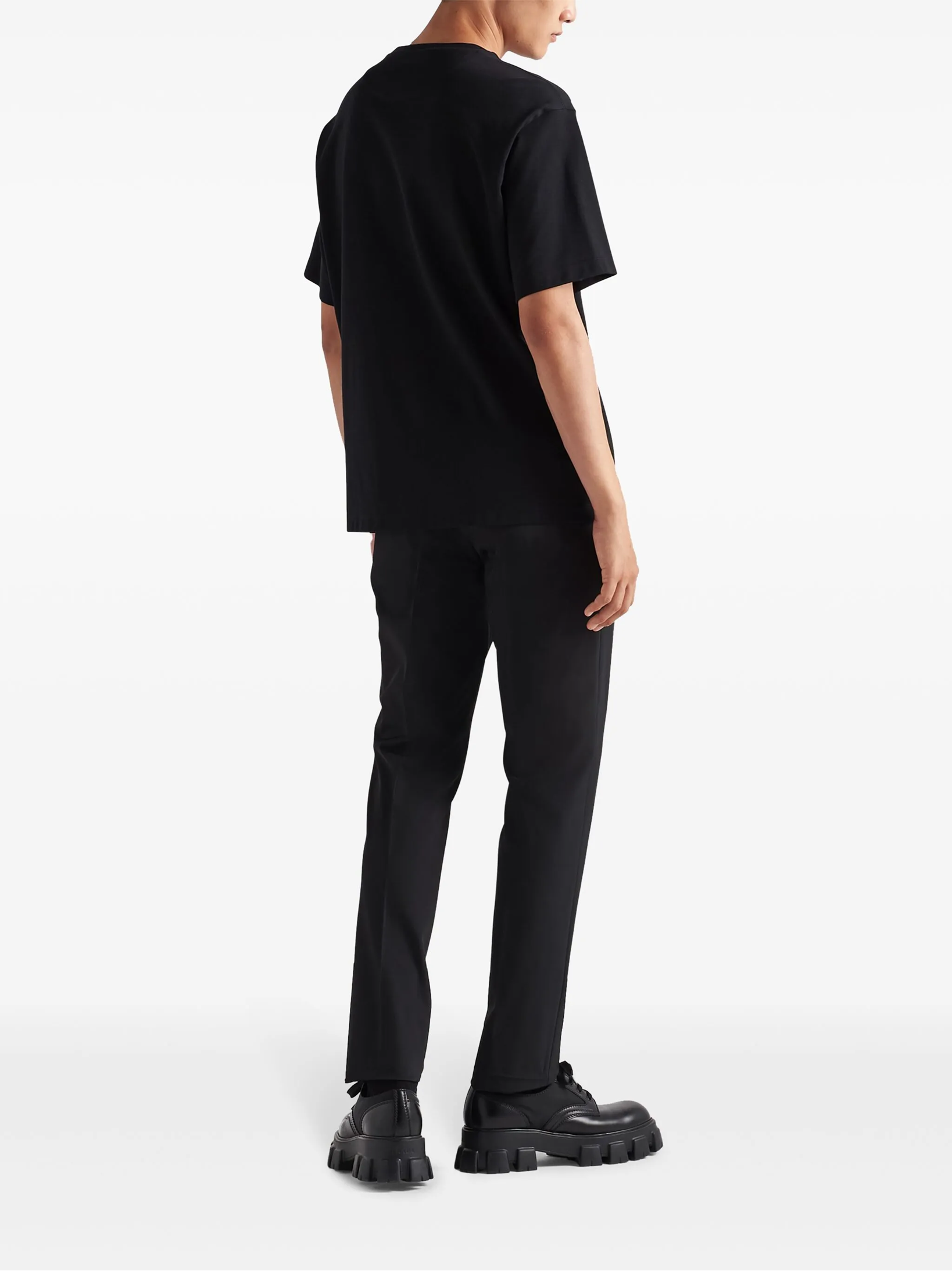 Prada Triangle-logo cotton T-shirt
