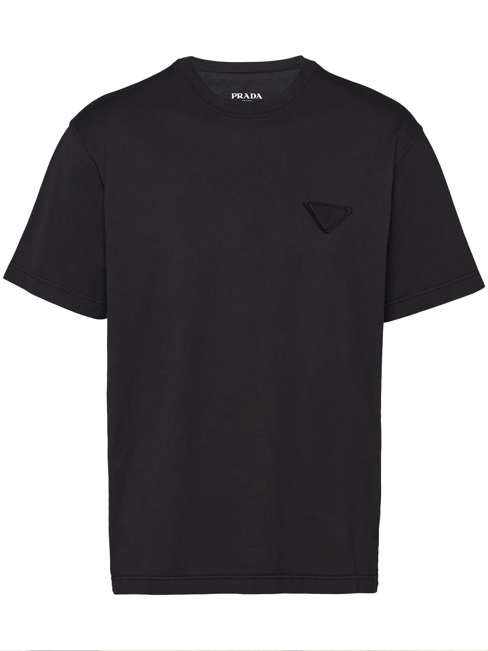 Prada Logo-patch Cotton T-shirt