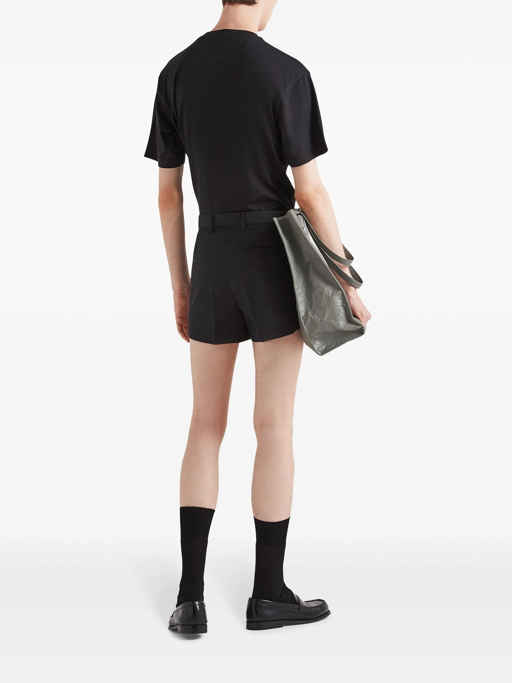 Prada Logo-patch Cotton T-shirt