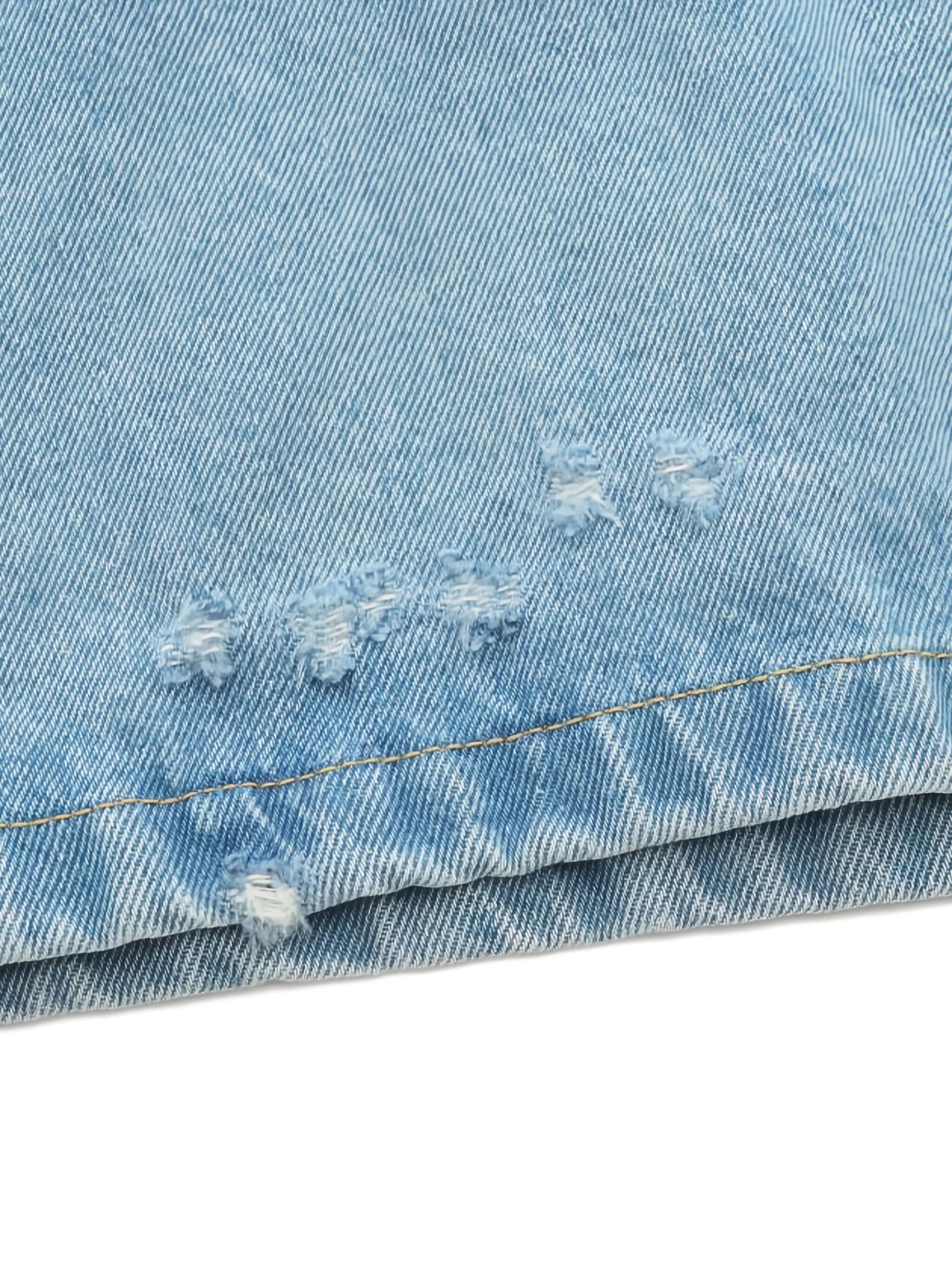 Prada 2010s Logo-Plaque Denim Shirt