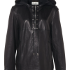 Saint Laurent 2017 Hooded Leather Hoodie