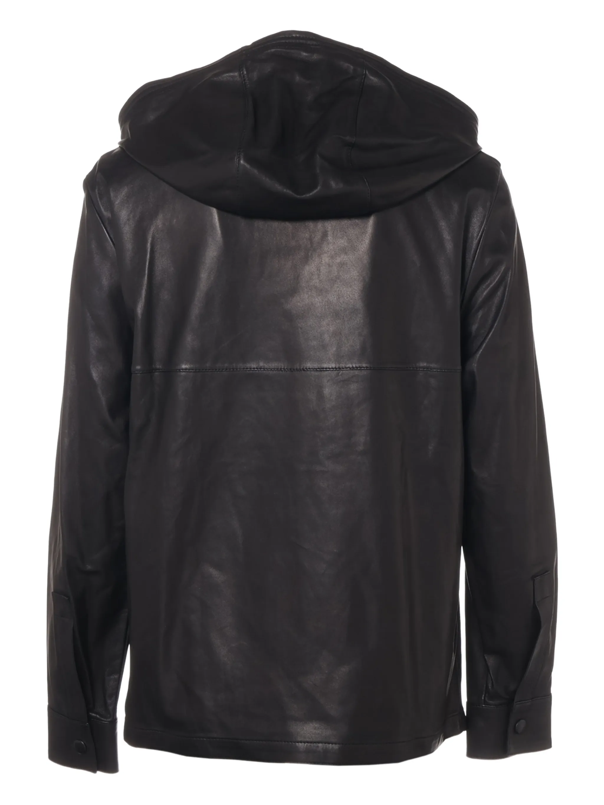 Saint Laurent 2017 Hooded Leather Hoodie