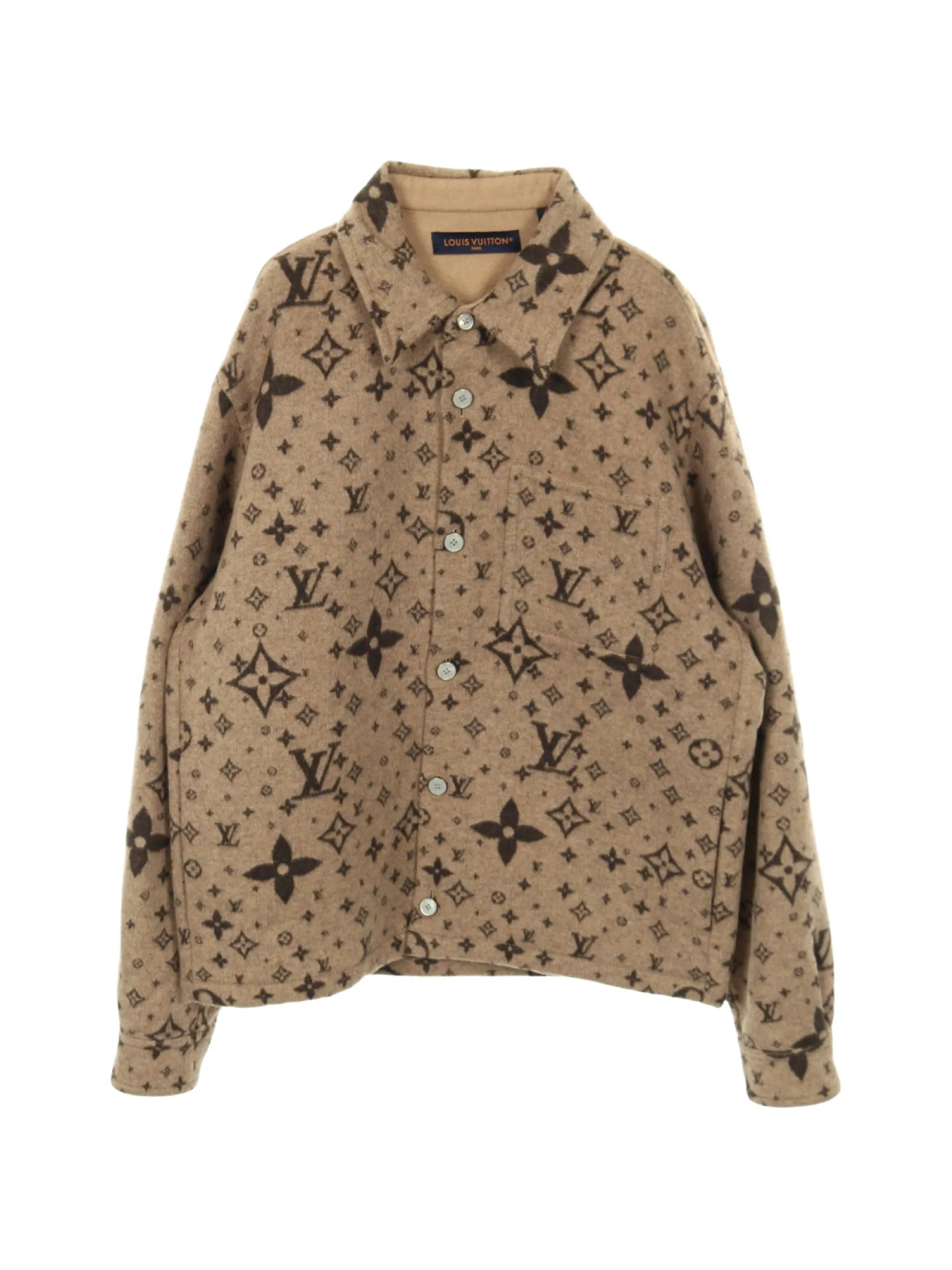 Louis Vuitton 2010s Monogram Buttoned Shirt Jacket