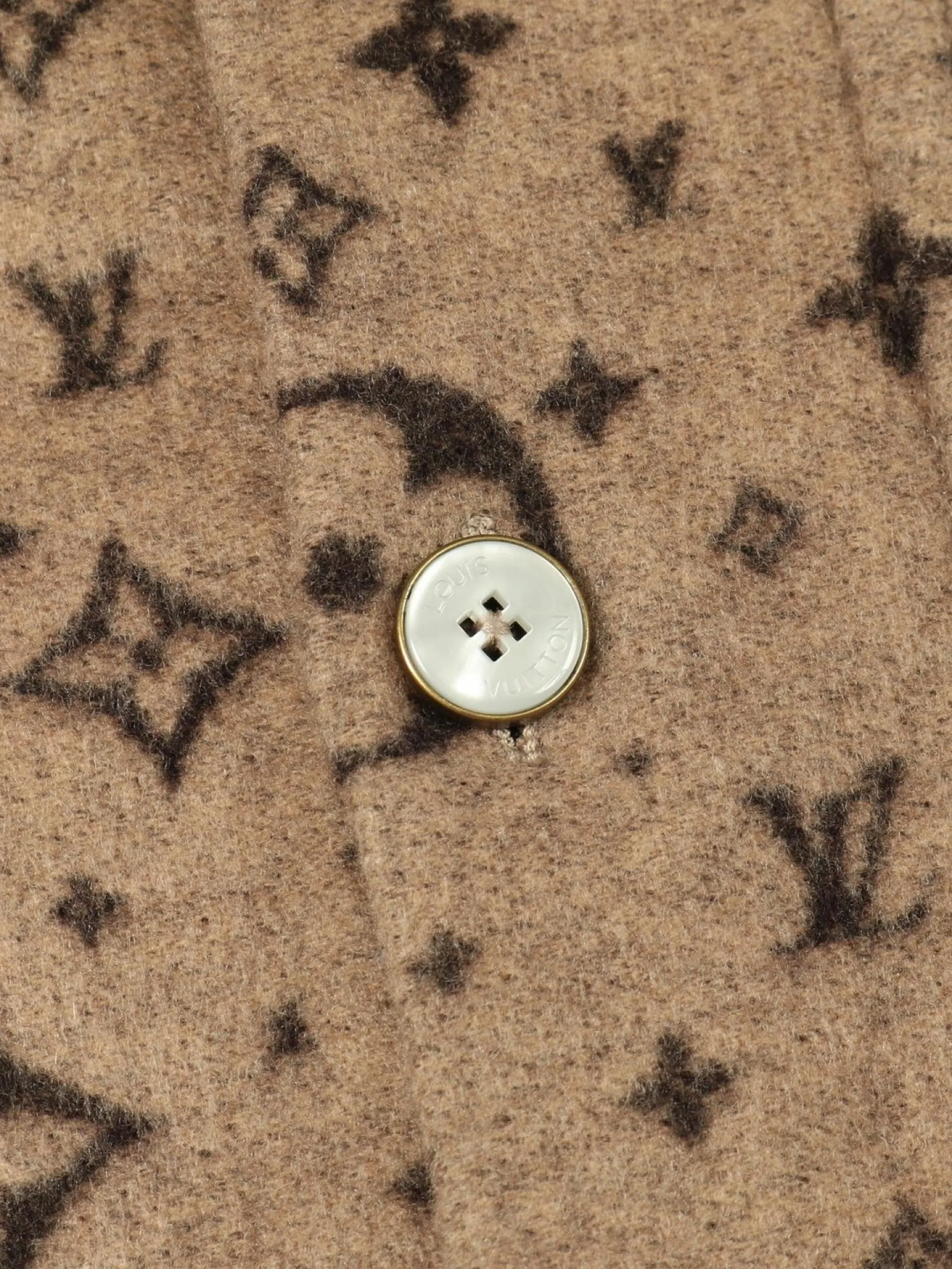 Louis Vuitton 2010s Monogram Buttoned Shirt Jacket