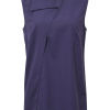 Hermès Fold-Collar Sleeveless Top