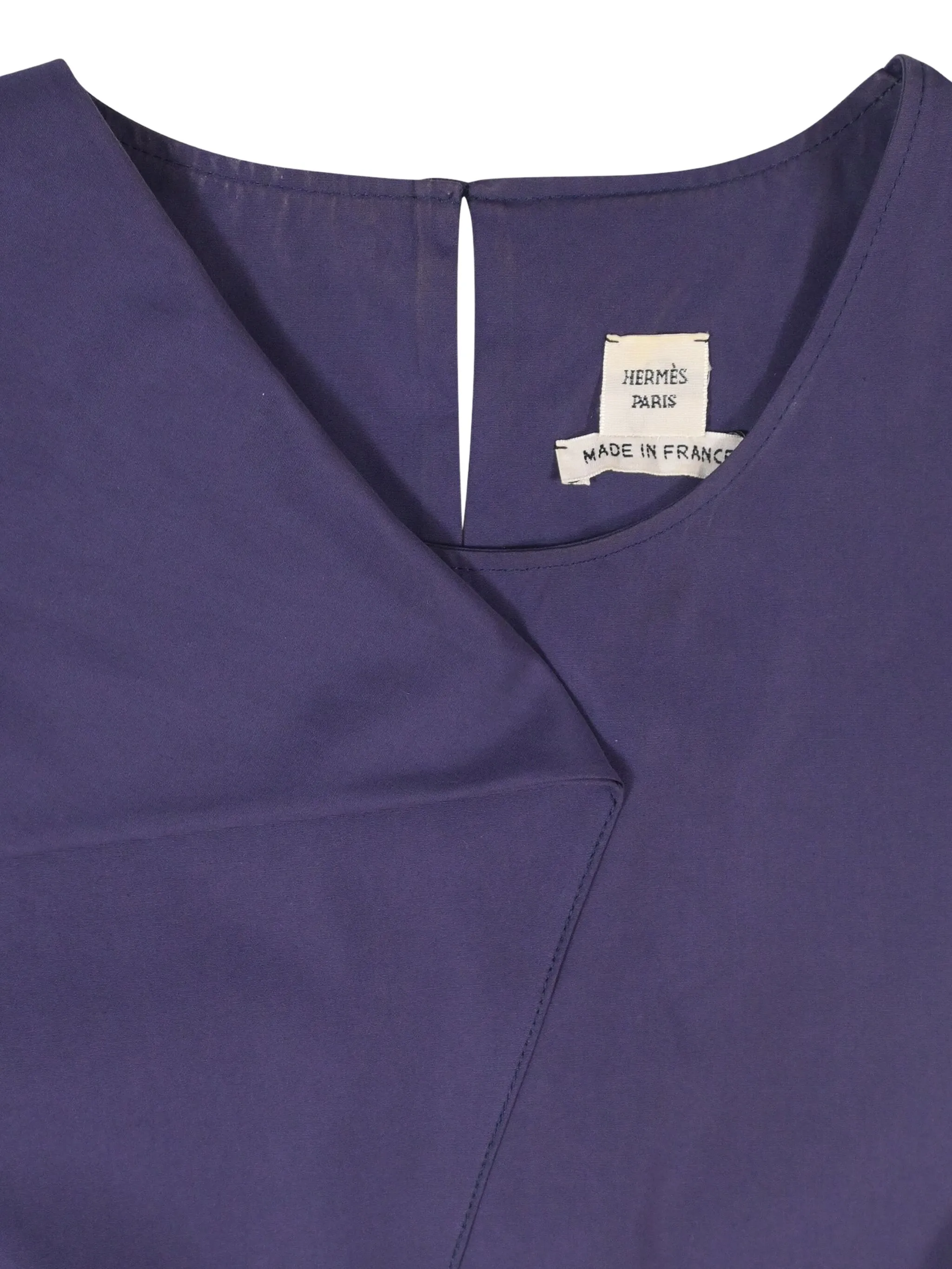 Hermès Fold-Collar Sleeveless Top
