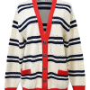Gucci Pointelle-Knit Striped Cardigan