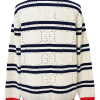 Gucci Pointelle-Knit Striped Cardigan