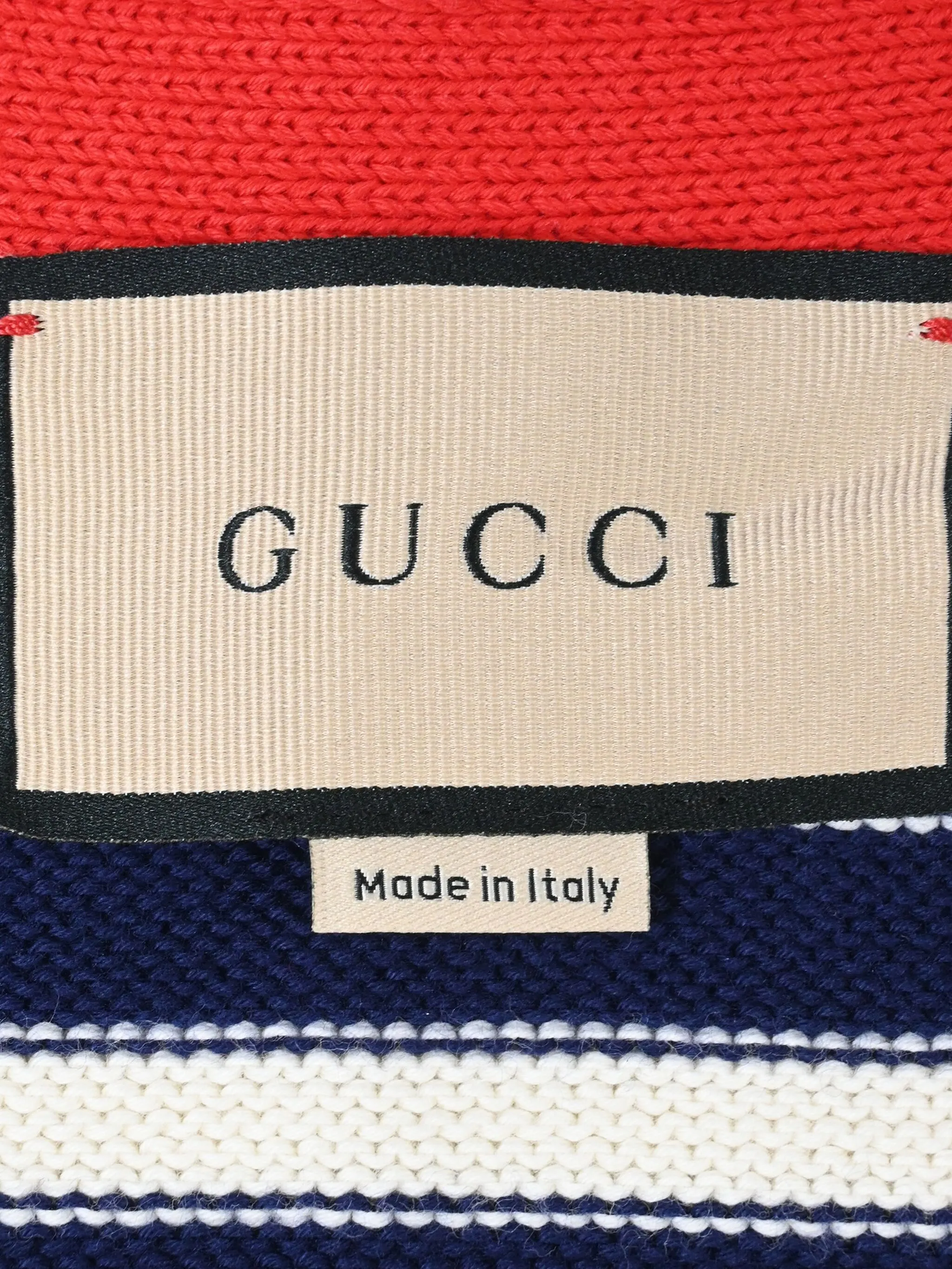 Gucci Pointelle-Knit Striped Cardigan