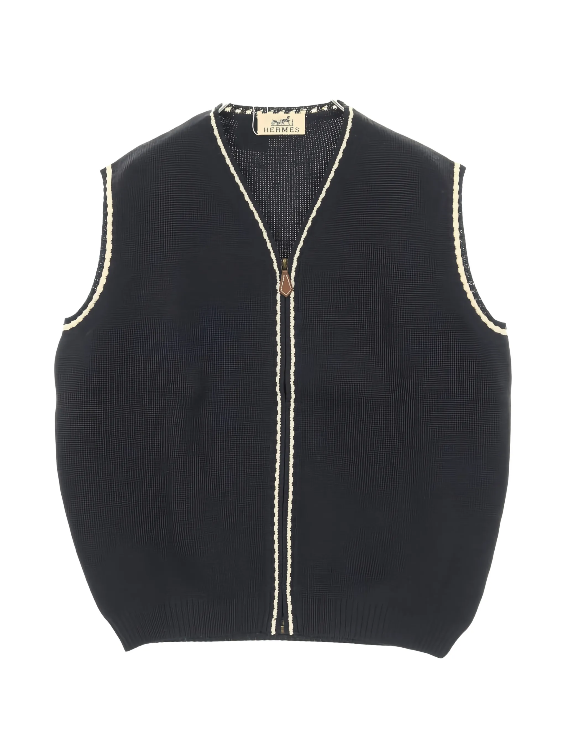 Hermès 2000s Zip Knit Vest