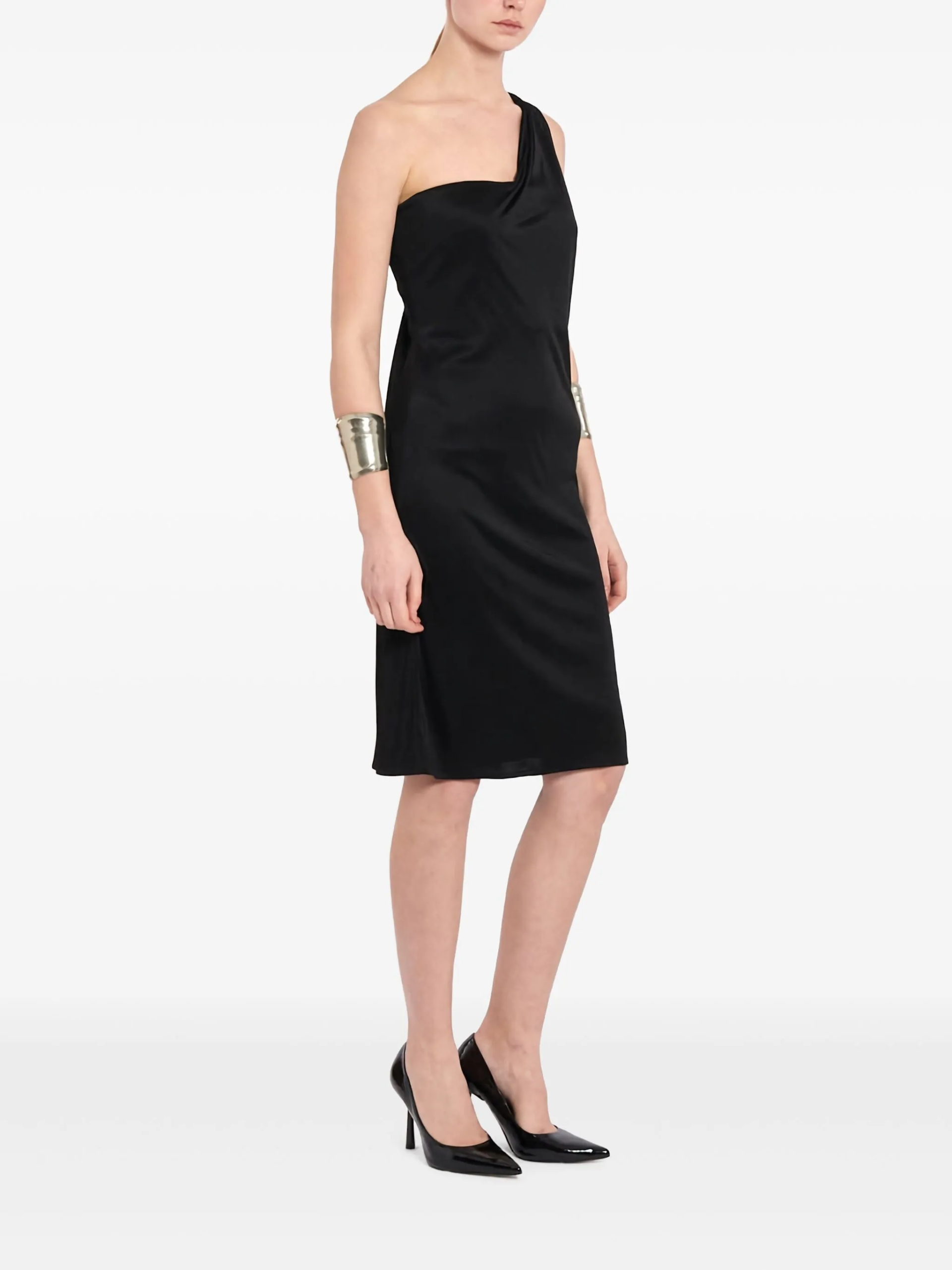 Versace 1990s One-Shoulder Midi Dress