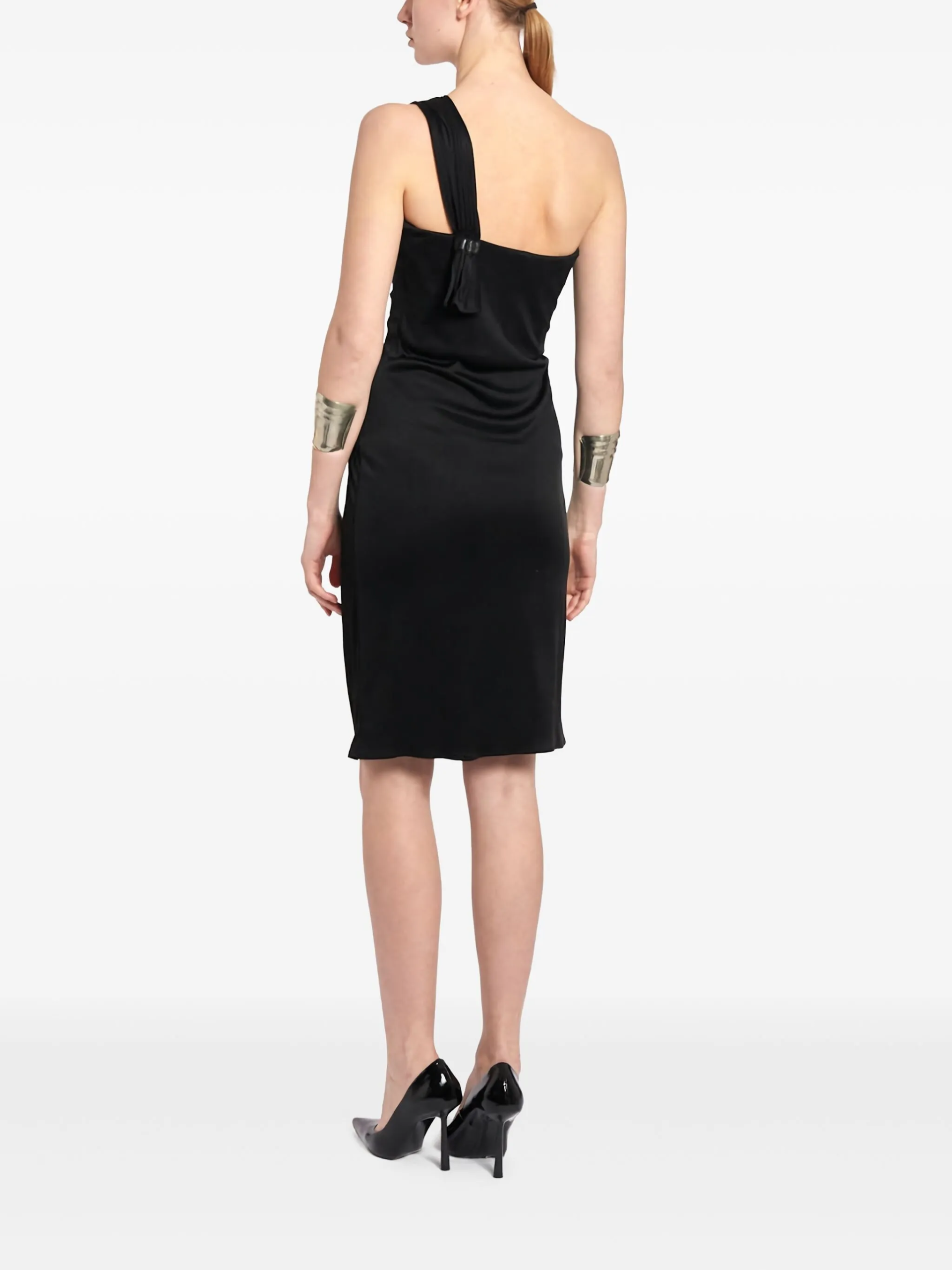 Versace 1990s One-Shoulder Midi Dress